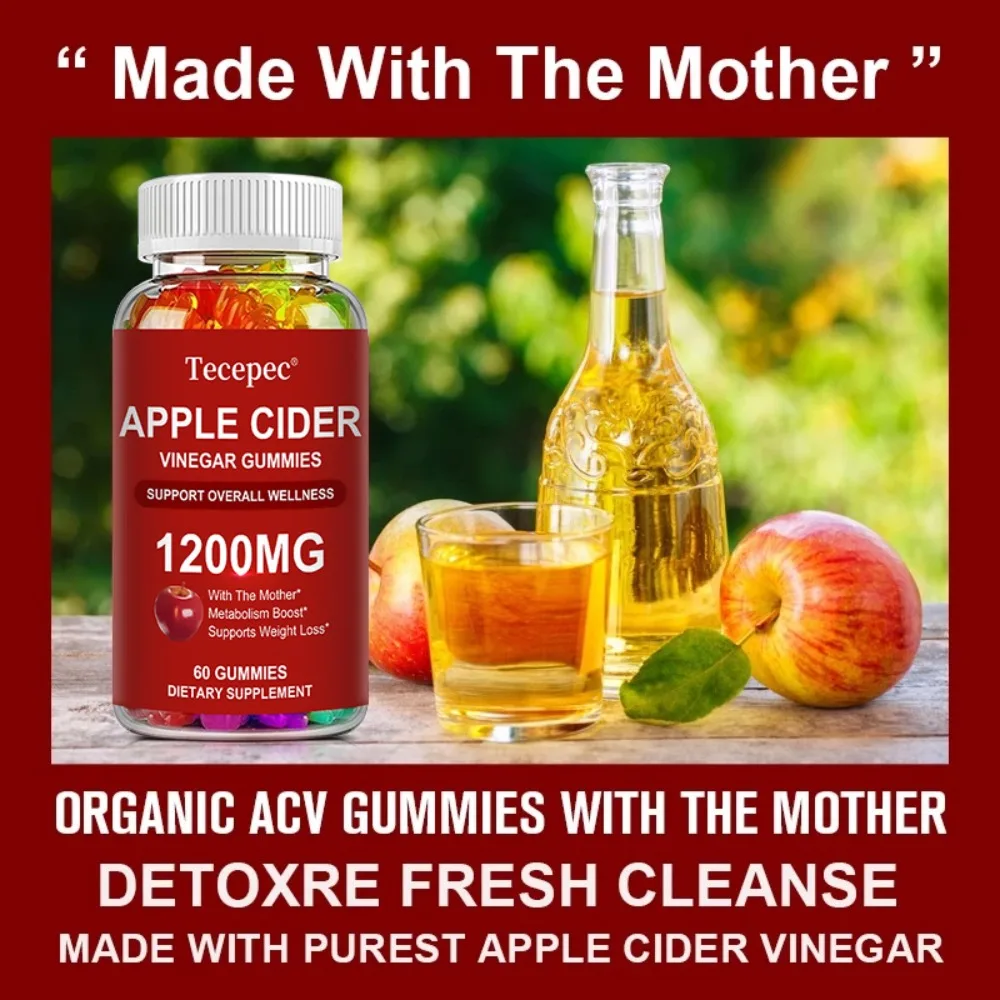 Apple Cider Vinegar Gummies - Promote Metabolism and Digestion, Detox, Gut and Immune Health