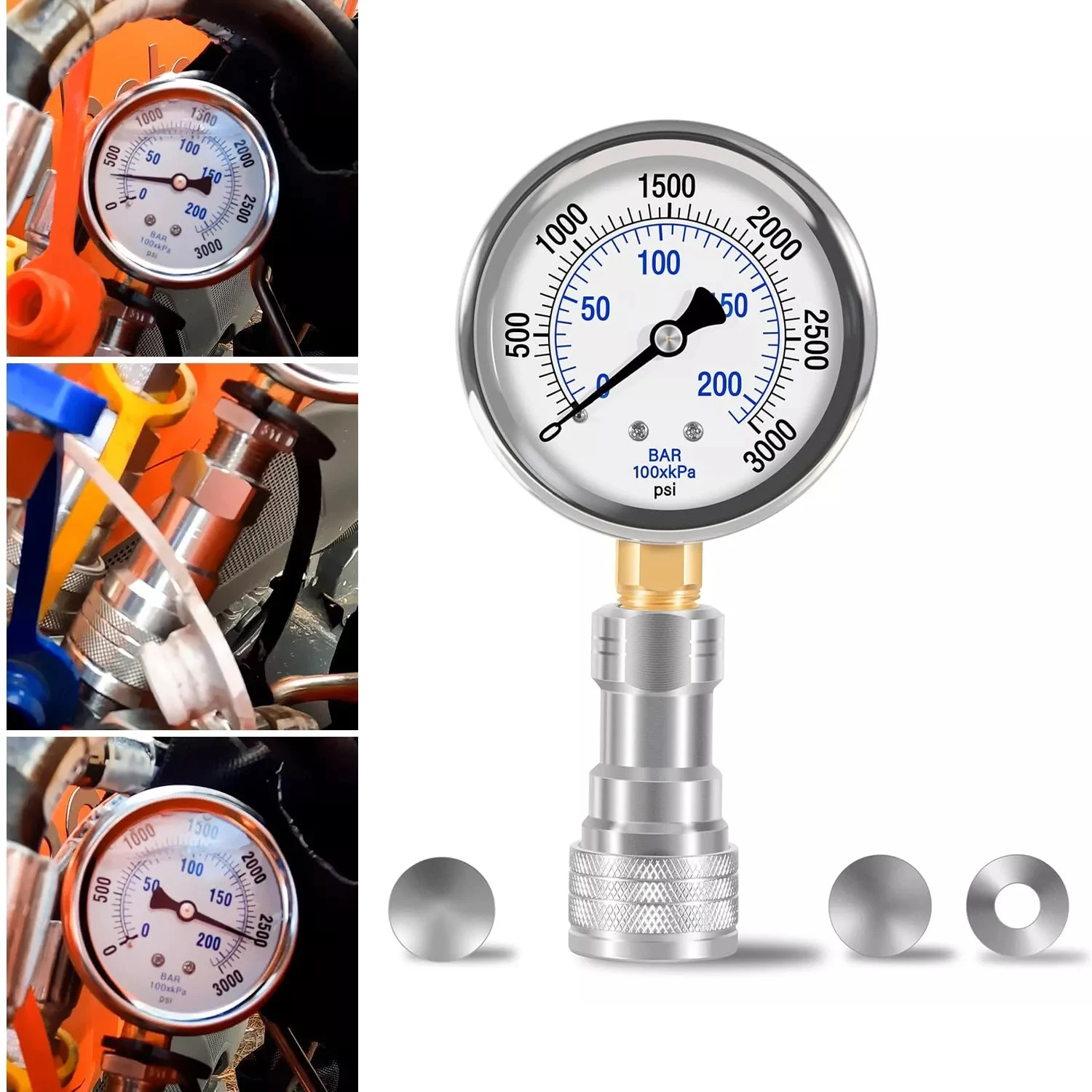 Hydraulic Pressure Boost Kit with Gauge Fit for Kubota BX, B, LX, MX, L Series Most Tractors, Great to Promote 25% Pressure Powe