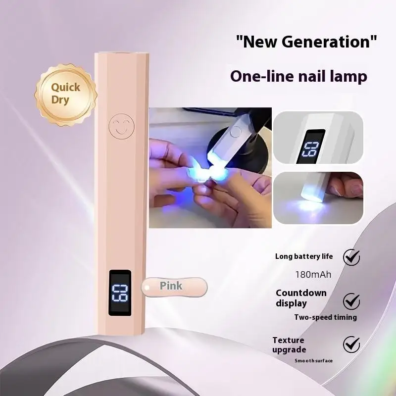1 Juego de máquina secadora de uñas recargable, lámpara Led Uv para uñas, pantalla de sincronización, Mini lámpara de uñas de mano, linterna familiar de secado rápido