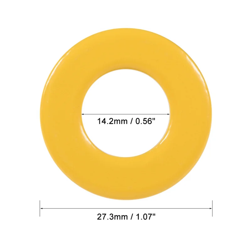 New 17 Pieces of Iron Powder Core Yellow and White Ring Ferrite Core Iron Powder Ring Core