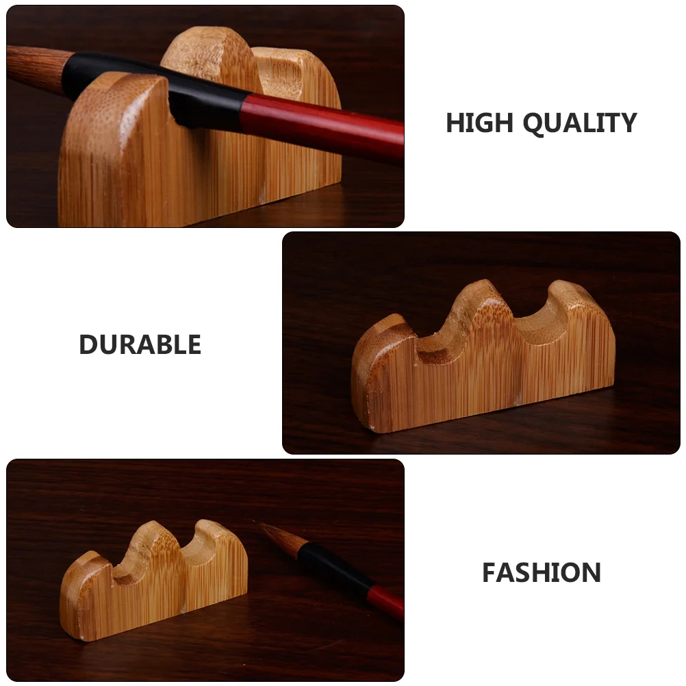 ไม้ไผ่ผู้ถือปากกาการประดิษฐ์ตัวอักษรจีนแปรงหมึกปากกา Multi Functional Storage Elegant Desktop Decor