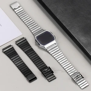 Casio stainless steel bracelet, vintage metal bracelet, high quality bracelet, F84, F105, 108, A158, 168, AE1200, 1300, SGW400, F91W, 18mm 10 Main Sales Watch Casio Vintage - №3