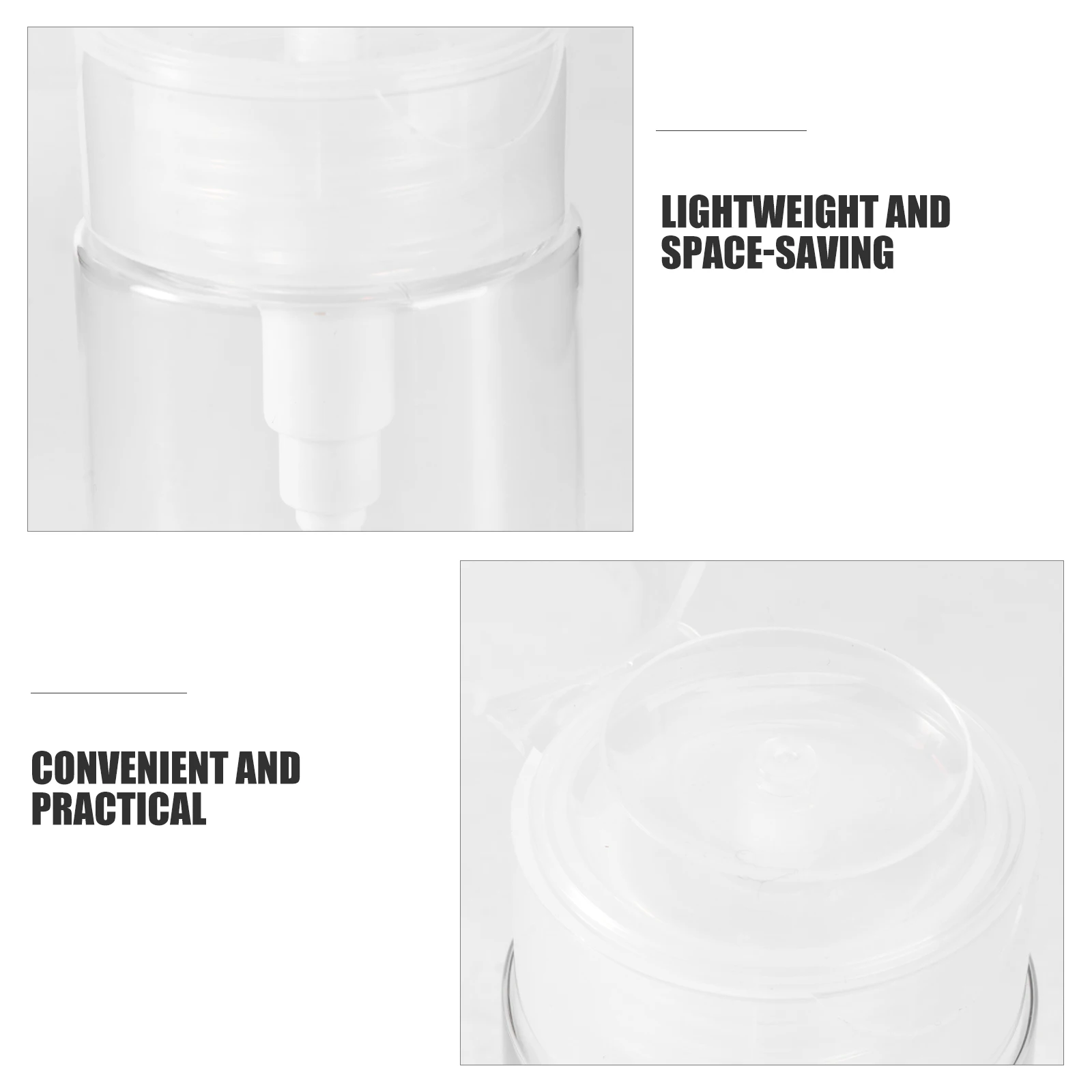 

2pcs Travel Makeup Bottles Portable Lotion Containers Durable Lightweight Space Saving Toner Bottle Set White Color Plastic
