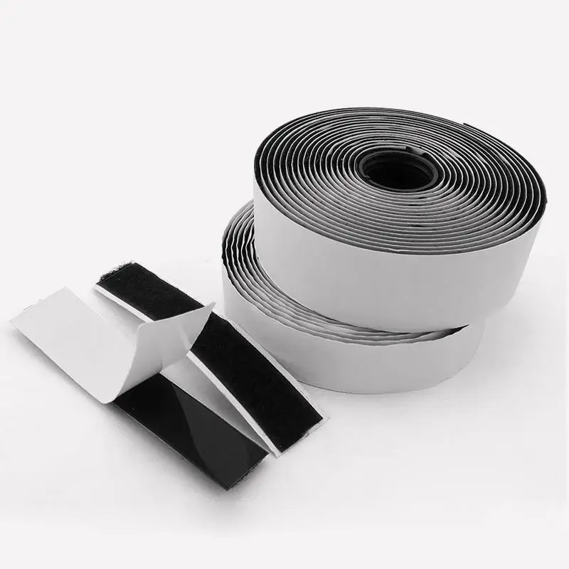 1M Strong Self-adhesive Fastener Tape Hook and Loop Black White Nylon Sticker Tape adhesive with Strong Glue 16-50MM