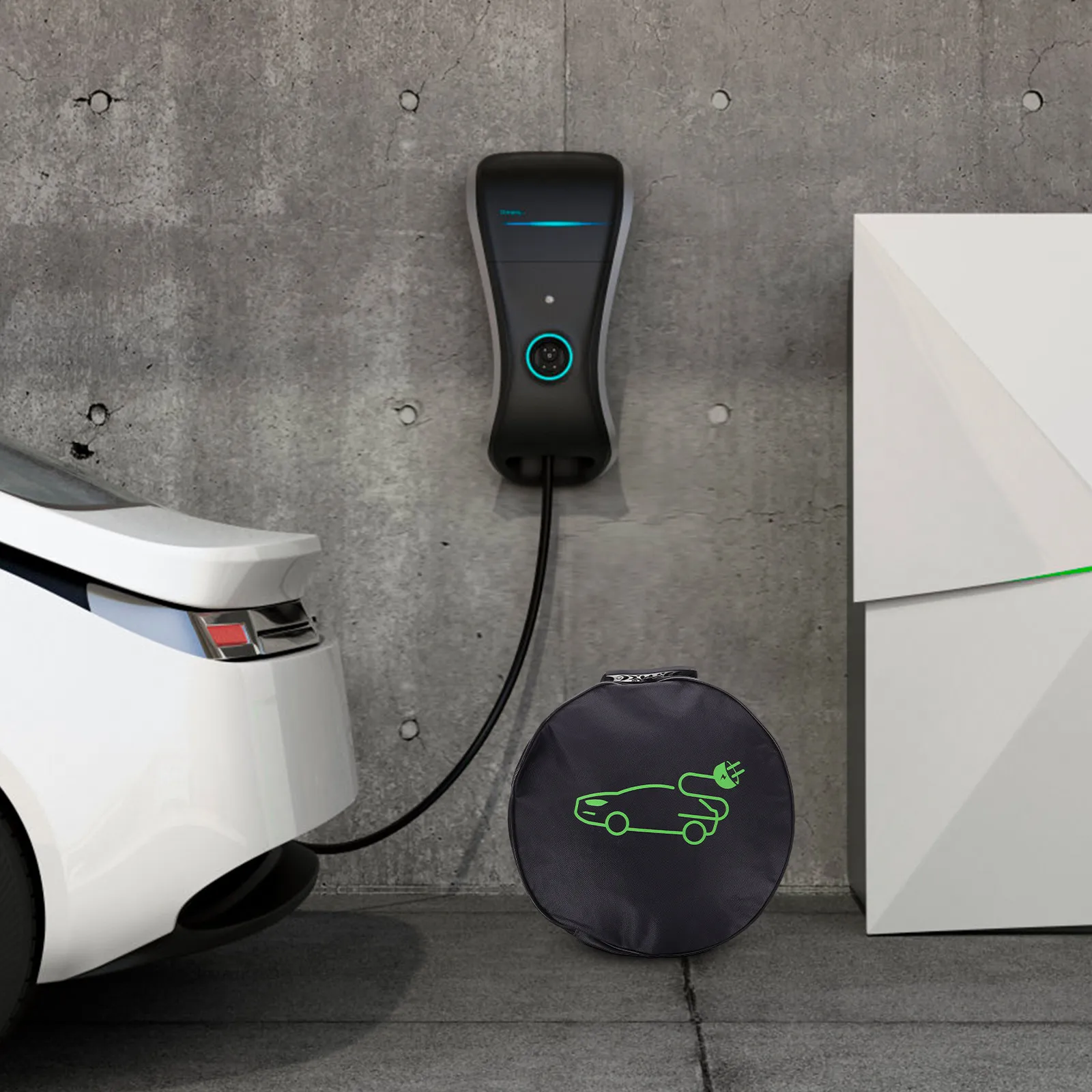 

Водонепроницаемая сумка-органайзер для зарядного кабеля электромобиля из утолщенной ткани с отделением на молнии для CCS