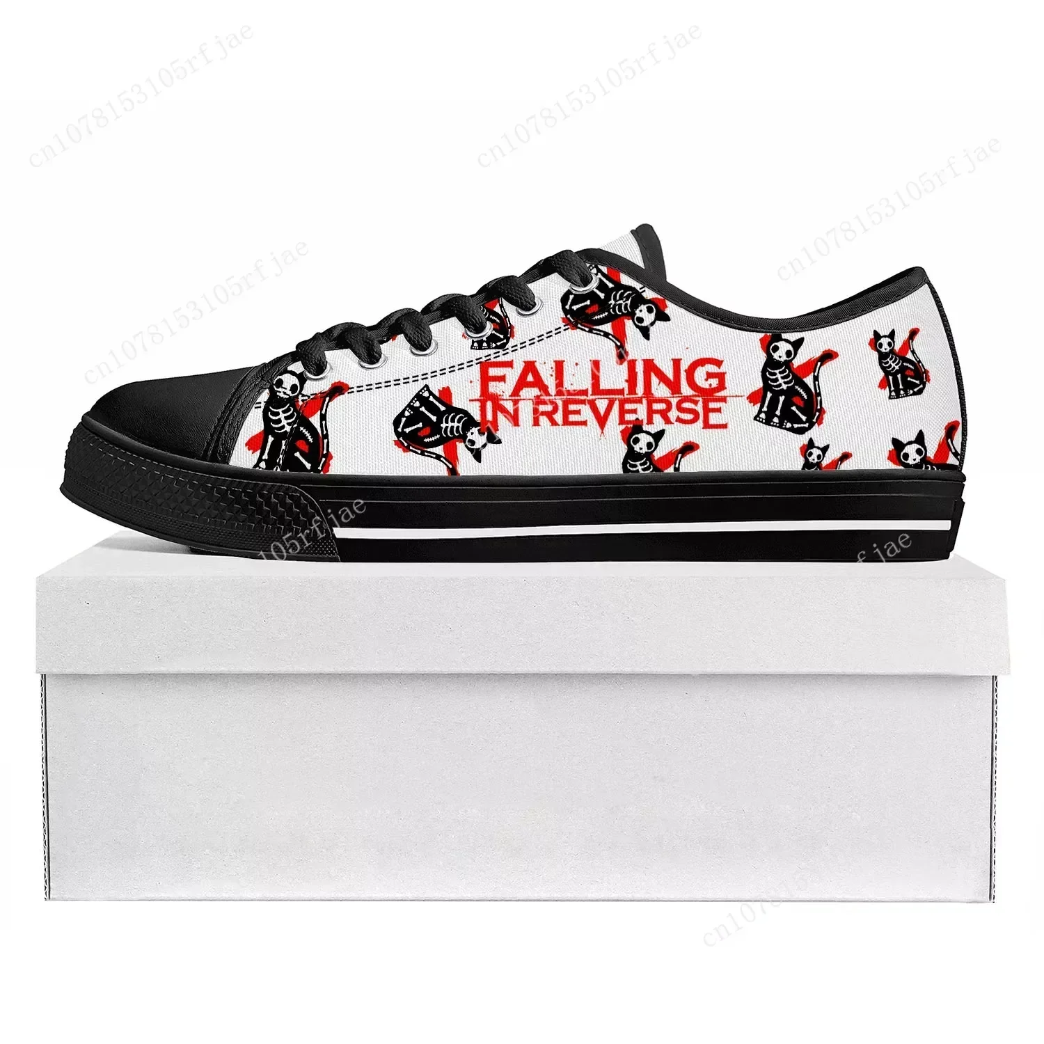 Falling In Reverse Low Top Punk Rock Band Sneakers Mens Womens Teenager Custom Shoe Couple Canvas Sneaker Shoes