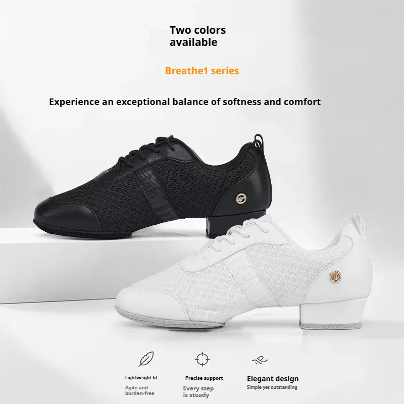 UK Latin Dance Shoes Women Professional Teacher Breathe 1 Breathable Soft Sole Comfortable Adult Practice Training Dancing Shoes