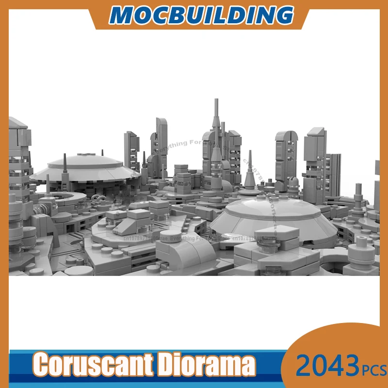 

Coruscant Diorama Model MOC Building Blocks DIY Assemble Bricks Space Architecture Collection Display Xmas Toys Gifts 2043PCS