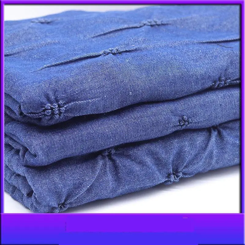 Spring And Summer Thin Wash Embroidered Pleated Denim Fabric Clothing Fabric Manual Diy Clothes Are Soft