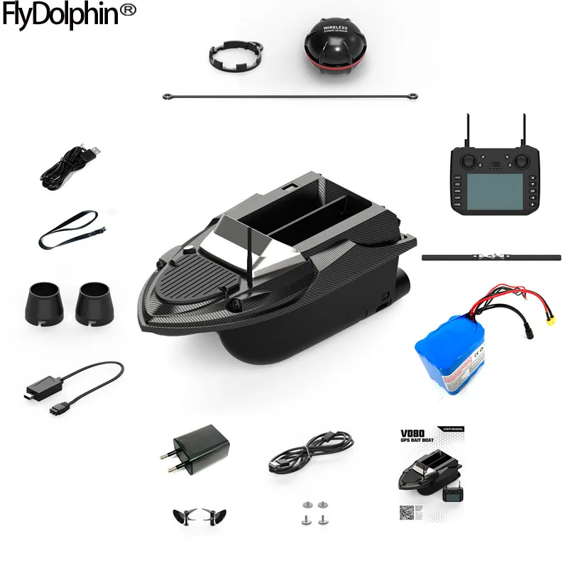 Оригинальные аксессуары Двигатель V080 для гнездования лодки, рыбалки, специальный аккумулятор для группы рулевых снастей, зарядное устройство для корпуса, пульт дистанционного управления Оригинальные аксессуары Двигатель V080 для гнездования лодки, рыбалки, специальный аккумулятор для группы рулевых снастей, зарядное устройство для корпуса, пульт дистанционного управления