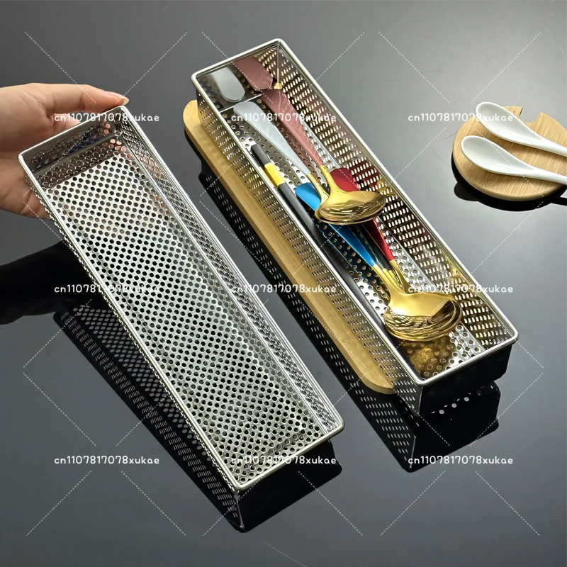 304 Stainless Steel Chopstick Cartridge Disinfection Cabinet Basket Cage Box Kitchen Cage Storage