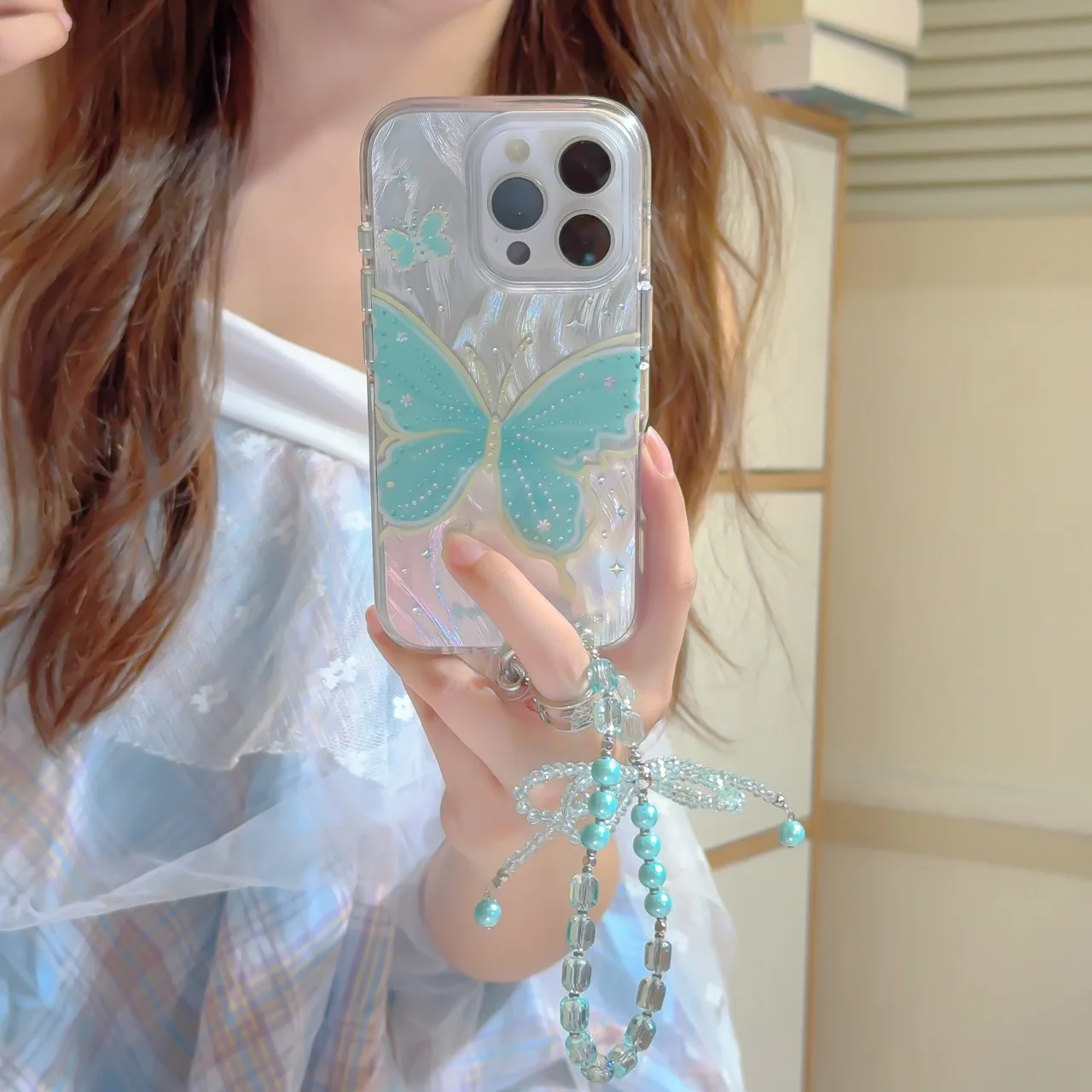 

Luxury flash conch fashion phone case for iPhone 13 14 15 16 Pro Max cute star protective cover Korean INS with hinges Kawaii Ca