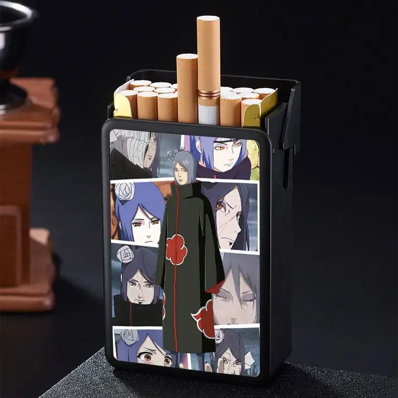 Naruto Anime Automatic Pop-top Cigarette Box Creative Personalized Waterproof and Anti-pressure Hidden Cigarette Artifact Gift