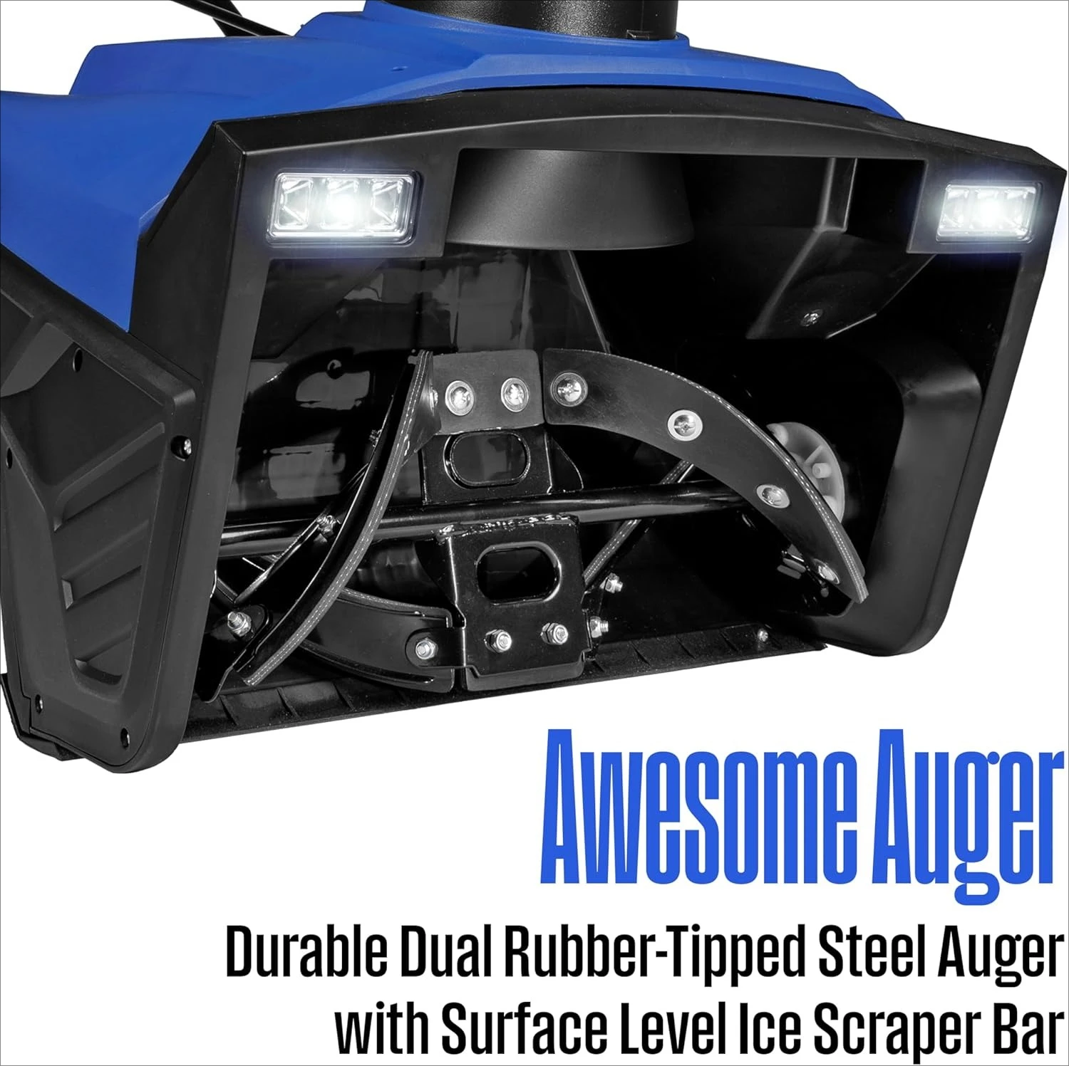 ZZH Snow20 منفاخ ثلج سلكي 20 بوصة، مثقاب فولاذي، مصابيح LED مزدوجة، محرك 1800 وات، منفاخ ثلج كهربائي مع رمي 25 قدمًا