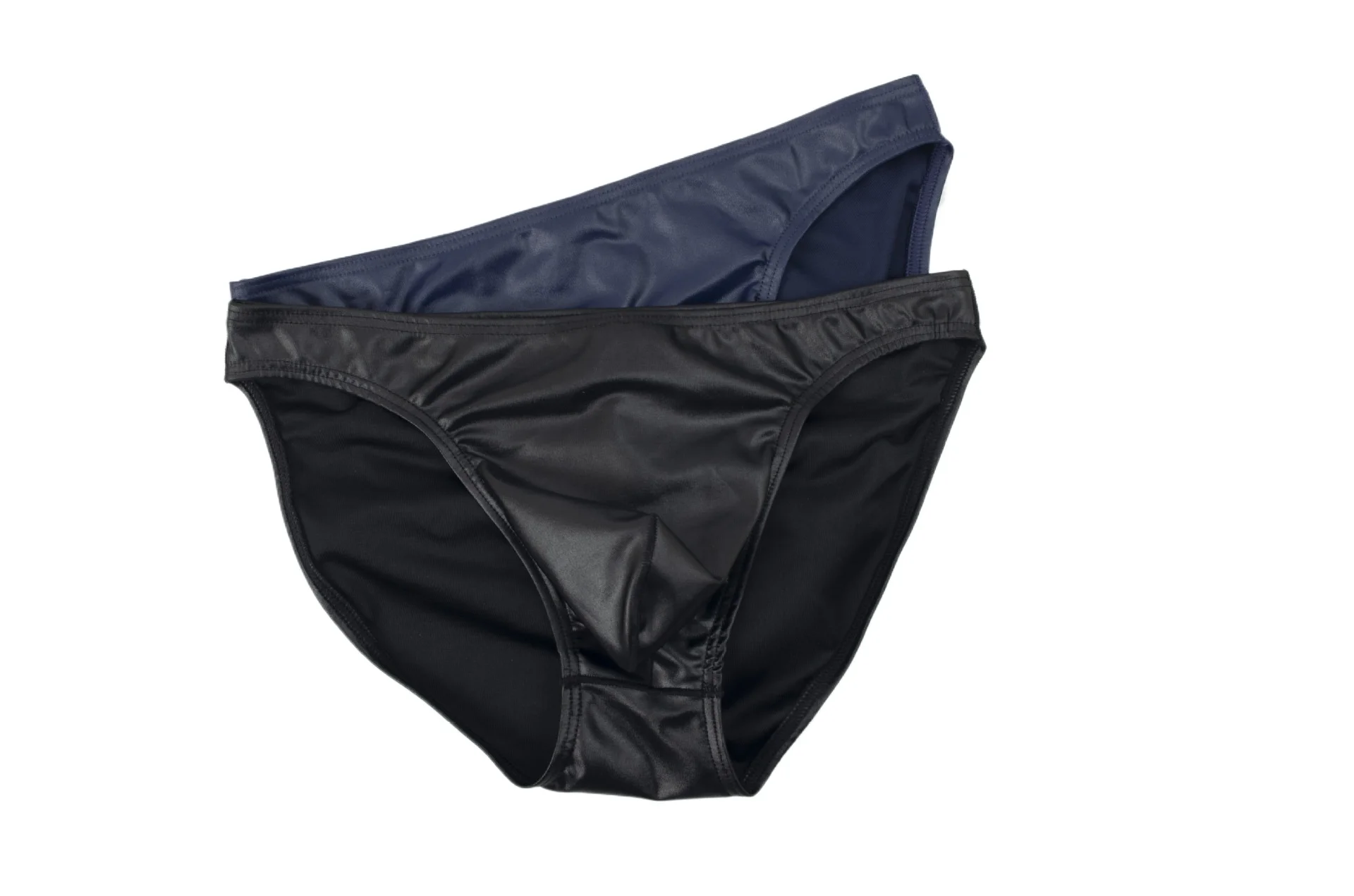 Intimate Leather Briefs for Men Sexy 3D U-Convex Pouch Underwear Bold Stylish Wear Gay Nightclub Performance Hip Lift Underpants