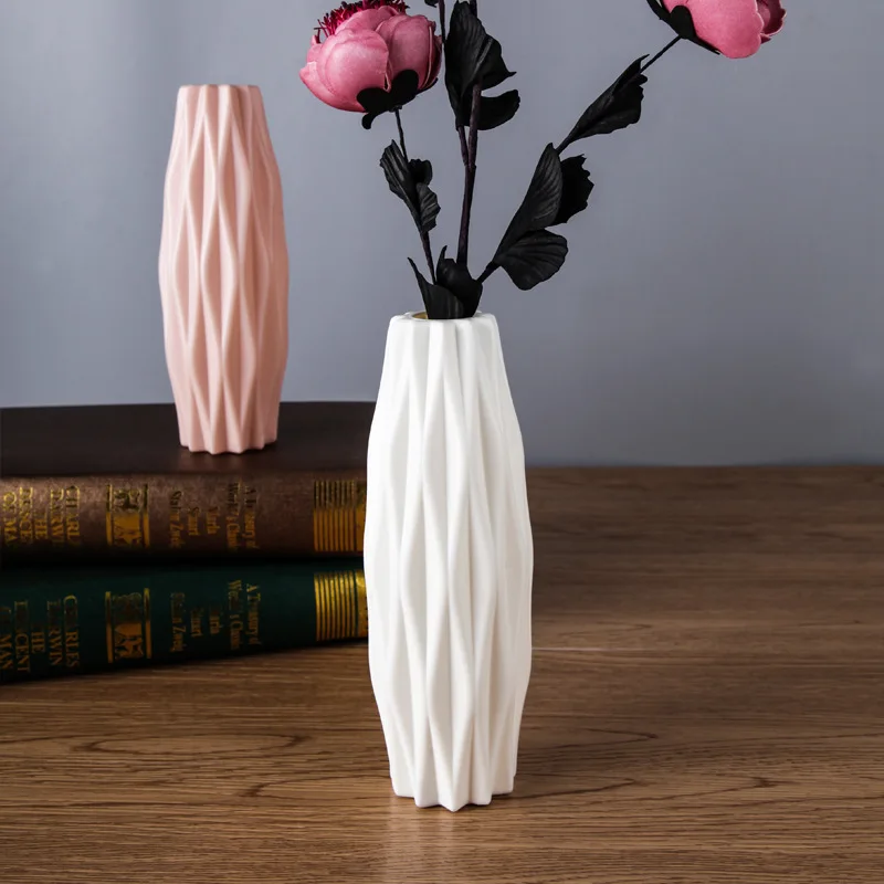 Nordic Plastic Vase Simple Small dry/wet Flower Pot Storage Bottle for Flowers Living Room Modern Home Decorations Ornaments