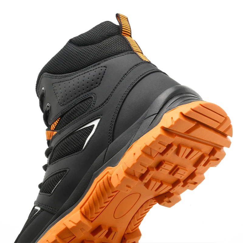 Steel Toe Safety Shoes Men, Anti-Puncture Anti-Smash Non Slip Industrial Work Boots Kevlar-Midsole Protection Tactical Boots