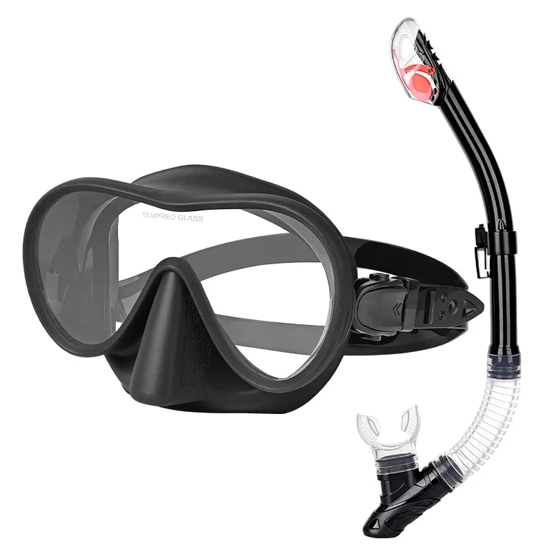 

New Snorkeling Set, Diving Goggles Snorkel Set, Liquid Silicone Large Frame Diving Goggles Free Diving Equipment