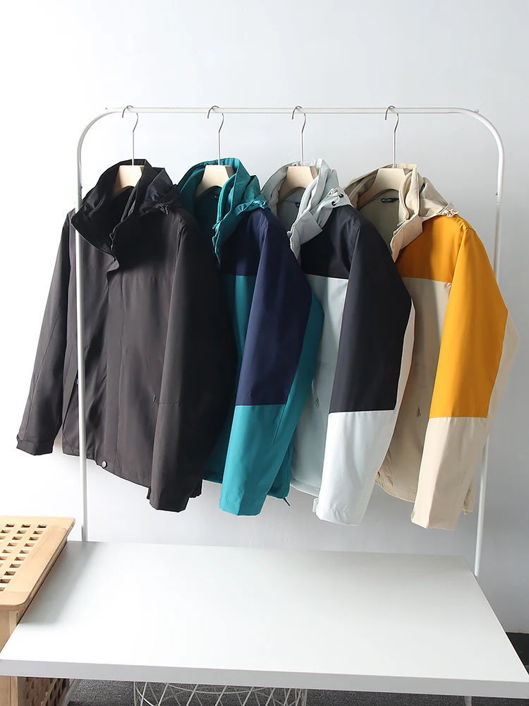 

Couple's Style Three-in-One Detachable Thickened Fleece Autumn Winter Men's Jacket Coat Youth Fashion Casual Long Sleeve