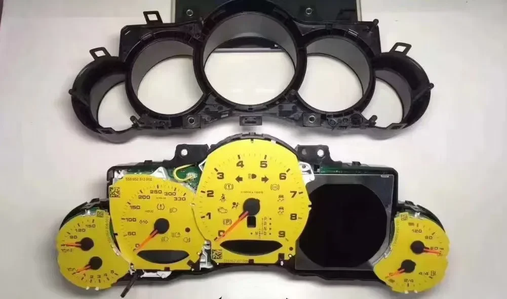 

Лицо прибора для Porsche 911 Carrera 991/Cayenne 958/Panamera 970 Накладка на приборную панель Facelift GTS 330 км/ч 9000 об/мин