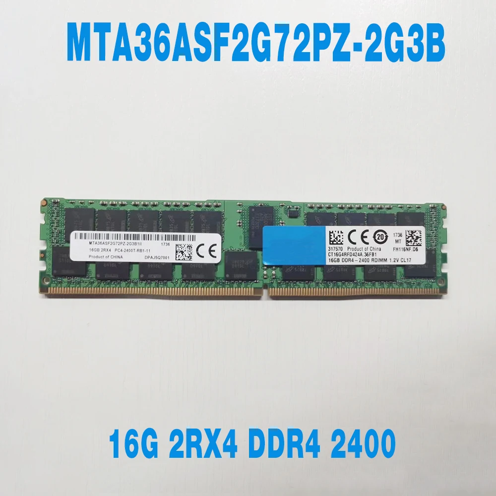 

1PCS 16G 16GB 2RX4 DDR4 2400 PC4-2400T-RB1 For MT RAM Server Memory Fast Ship High Quality MTA36ASF2G72PZ-2G3B