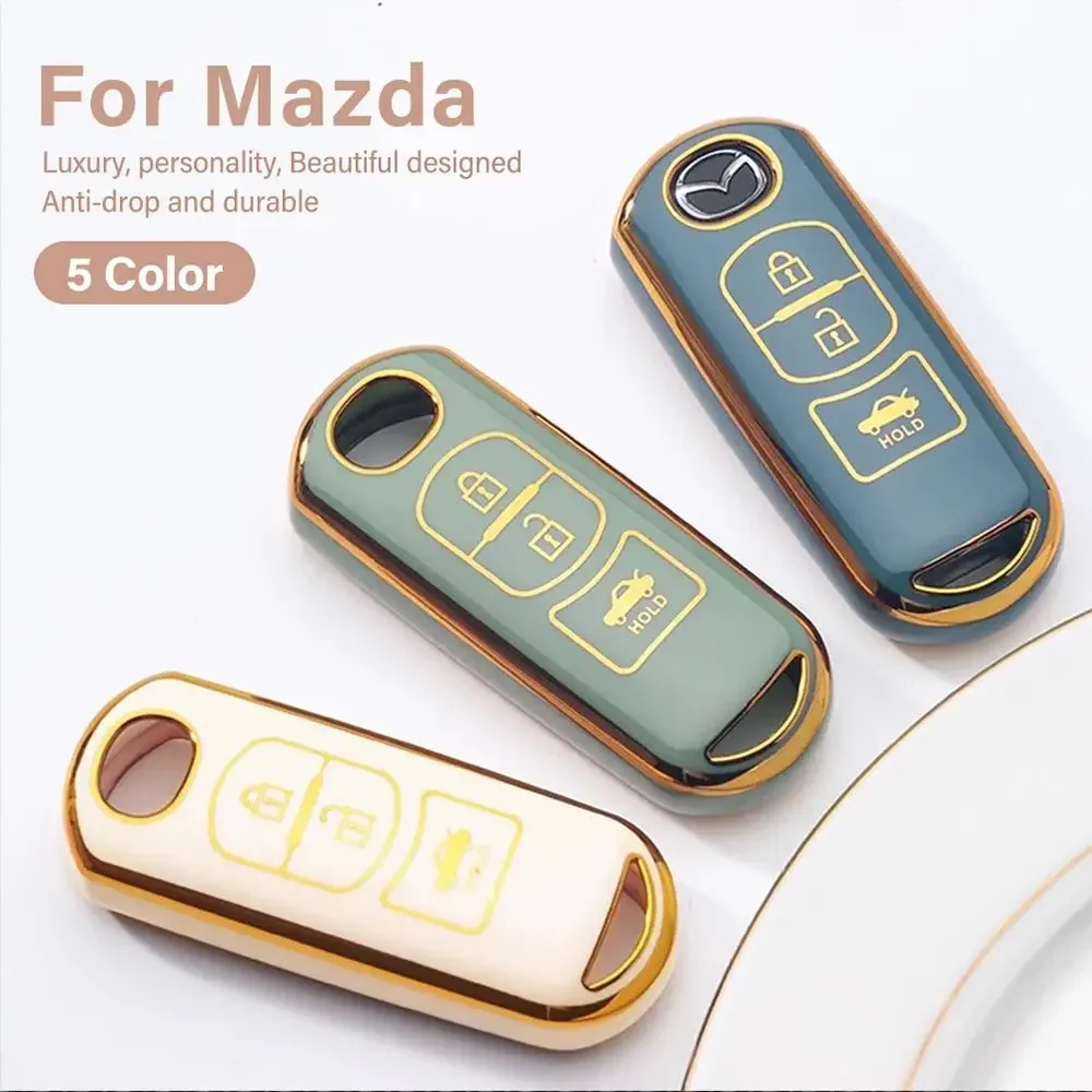 New Protector Skin Key Fob Cover Holder Remote Key Case Shell Cover For Mazda 2 3 6|Atenza|Axela