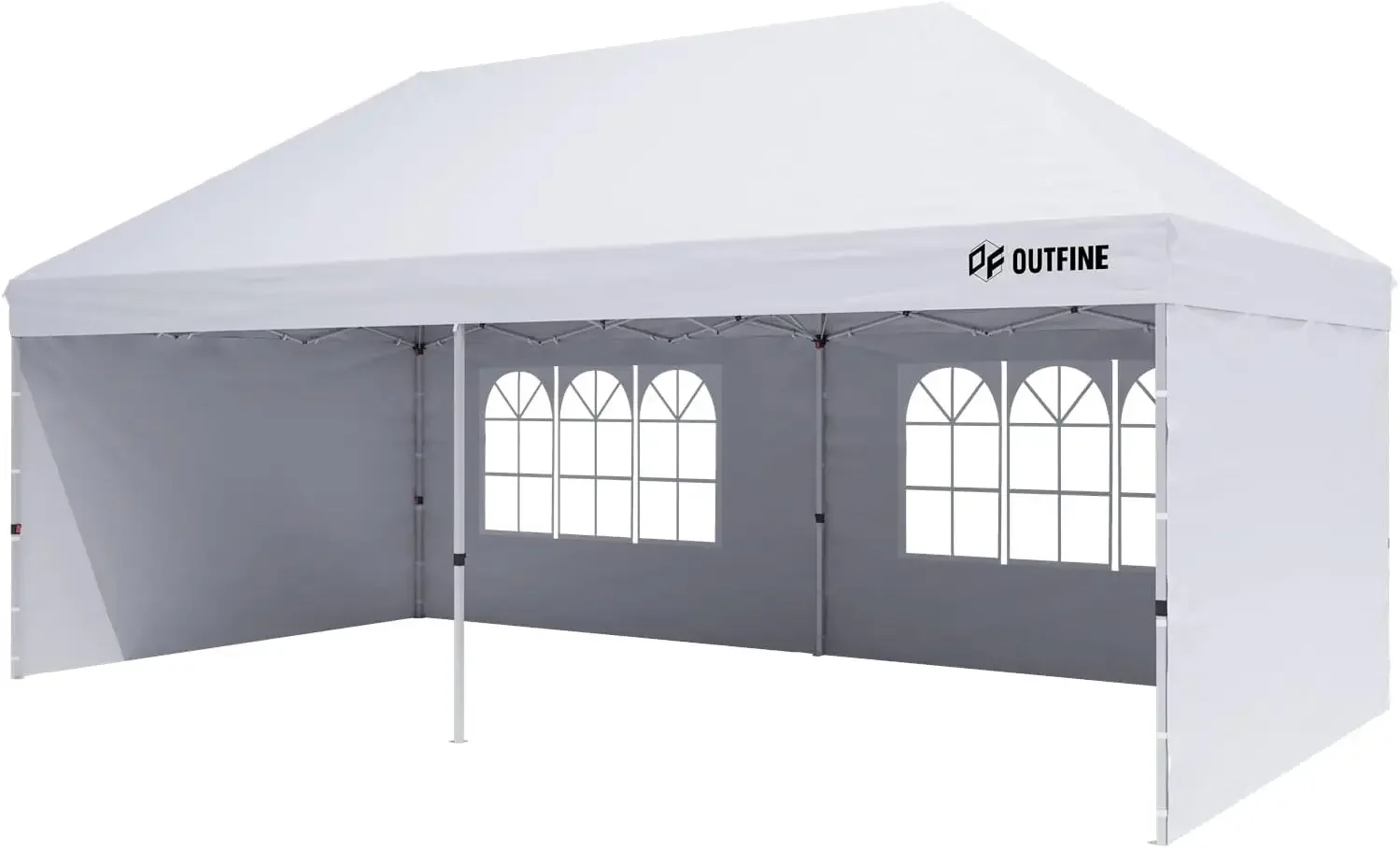 10'X20' Pop Up Canopy Gazebo Commercial Tent with 4 Removable Sidewalls, Stakes X12, Ropes X6 for Patio Outdoor Party Events