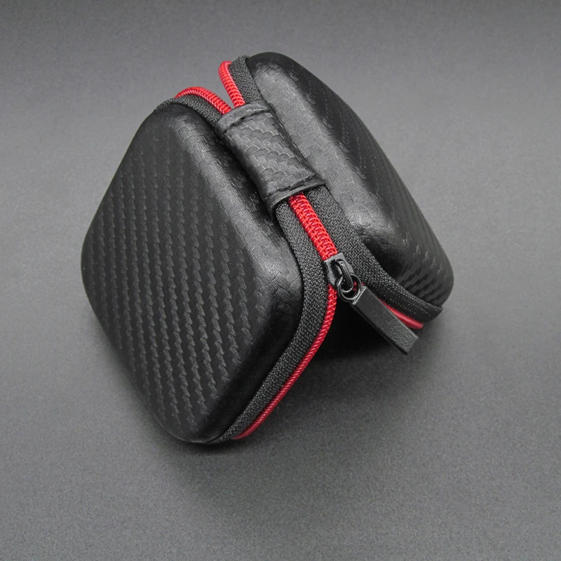 Portable Mini Zipper Square Hard Aseismic Moisture Proof Headphone Bag Storage Box Headset Case for SD TF Cards