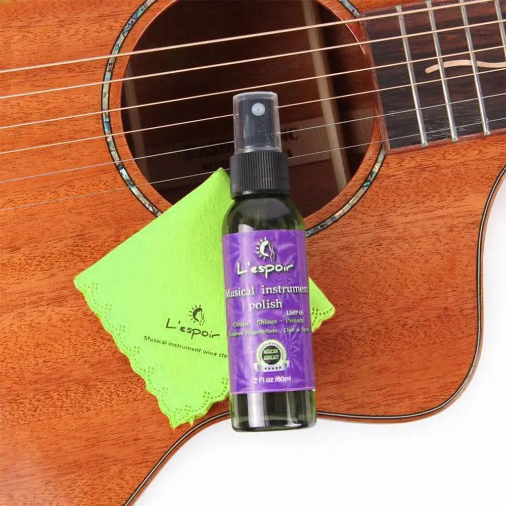 Musical Instrument Brightening Wax Guitar Panel Cleaner Musical Instrument Cleaning Care Oil And Piano Cloth Set