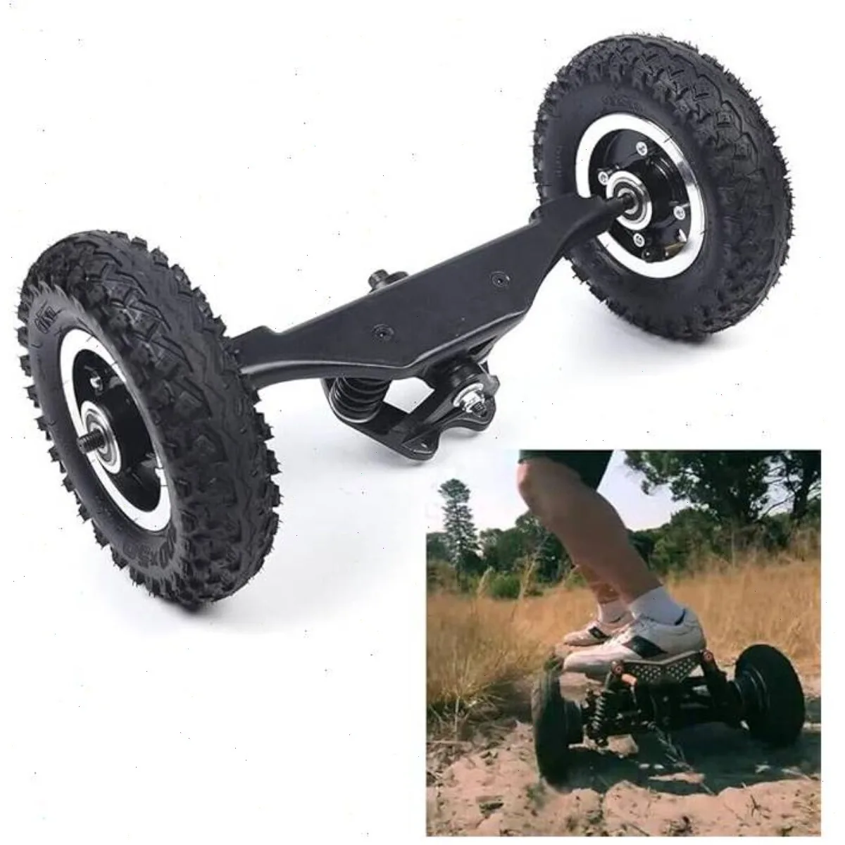 Neumáticos para patinete eléctrico de 8 pulgadas, paquete de 2, capacidad de carga de 100 kg, ruedas de aleación de aluminio con soporte de suspensión, repuesto con absorción de impactos