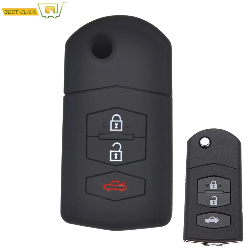 Silicone Key Case Cover For Mazda Demio 2 3 5 6 M3 M5 M6 CX-5 CX7 CX9 RX8 MX5 MPV Keyless Fob Shell Skin Holder Protector