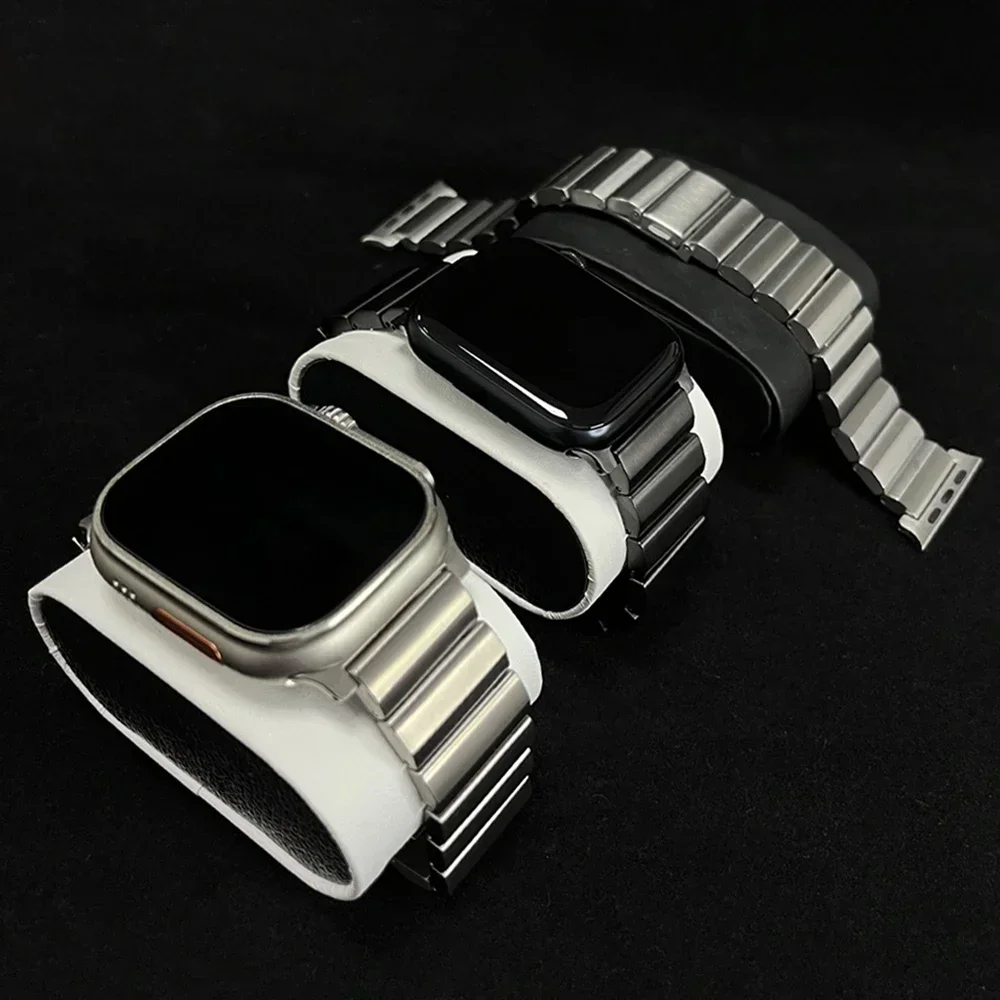 高級チタンバンド Apple Watch Ultra 3 49mm 45 41 44 46MM メンズ