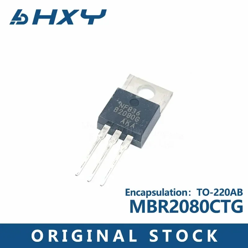 10PCS MBR2080CTG Schottky rectifier 80V TO 220AB 20A/80V Schottky