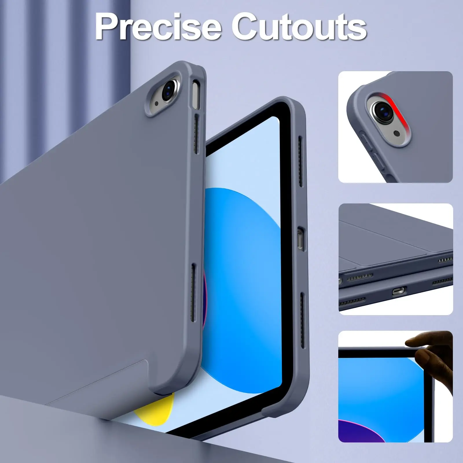 For iPad 10th 11th Generaton Leather Stand Flip Smart Cover, For iPad 10 11 10.9'' 2022 2025 Soft Silicone Case