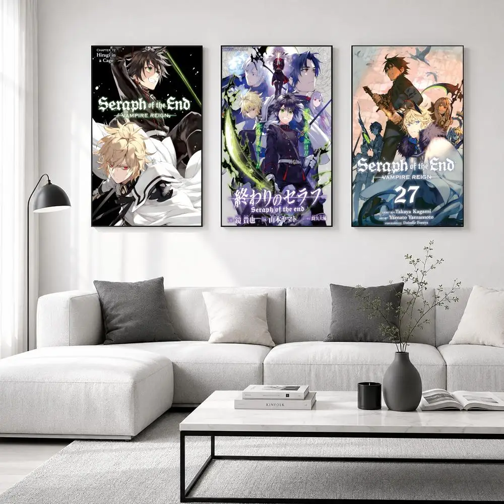 Anime Seraph of The End Poster High-quality wall art posters, suitable for home offices, bedrooms, and living rooms.