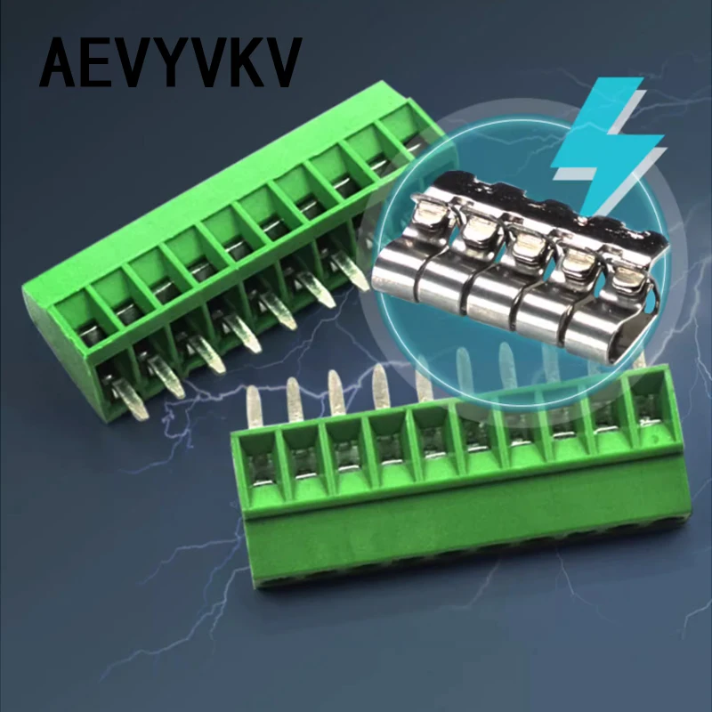 5Pcs KF128 2.54mm PCB Mini Screw Terminal Blocks Connector for Wires KF128-2.54 2P 3P 4P 5P 6P 7P 8P 9P 10P 12P Terminal Blocks