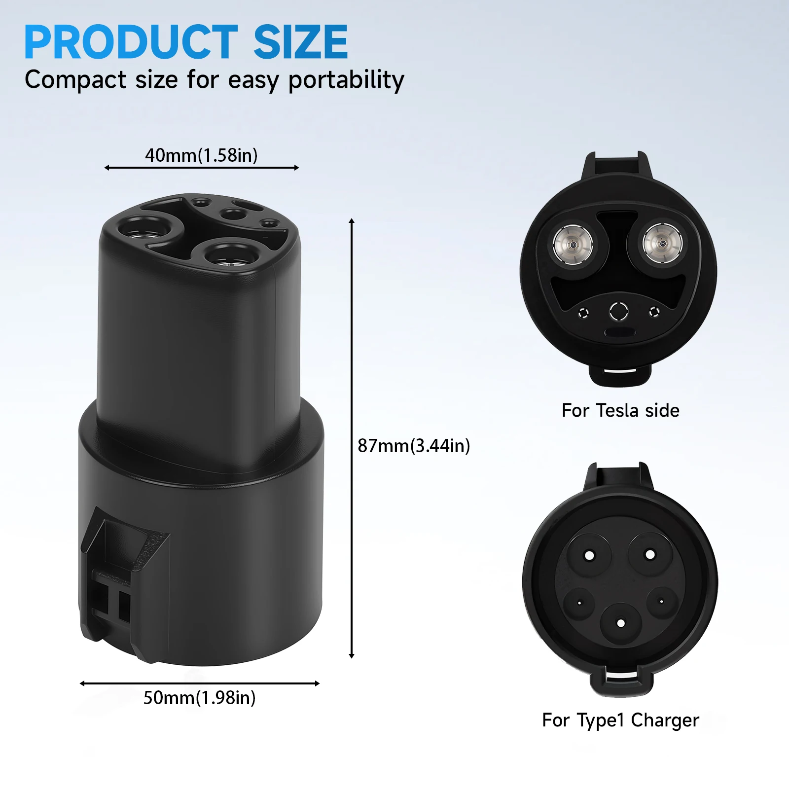 جديد SAE J1772 محول شحن لطراز تسلا 3 Y S X Max 80 أمبير 240 فولت تيار متردد للمركبة الكهربائية موصل شاحن سريع للسيارة أسود