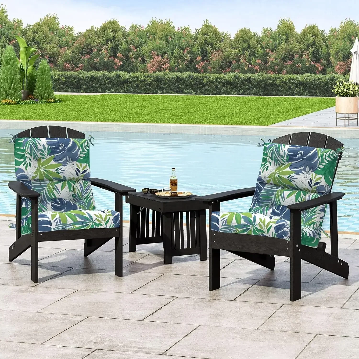 

[XMSJ] Подушка для уличного сиденья/на спинку, подушка для патио с высокой спинкой, сезонная сменная подушка для кресла-качалки с завязками