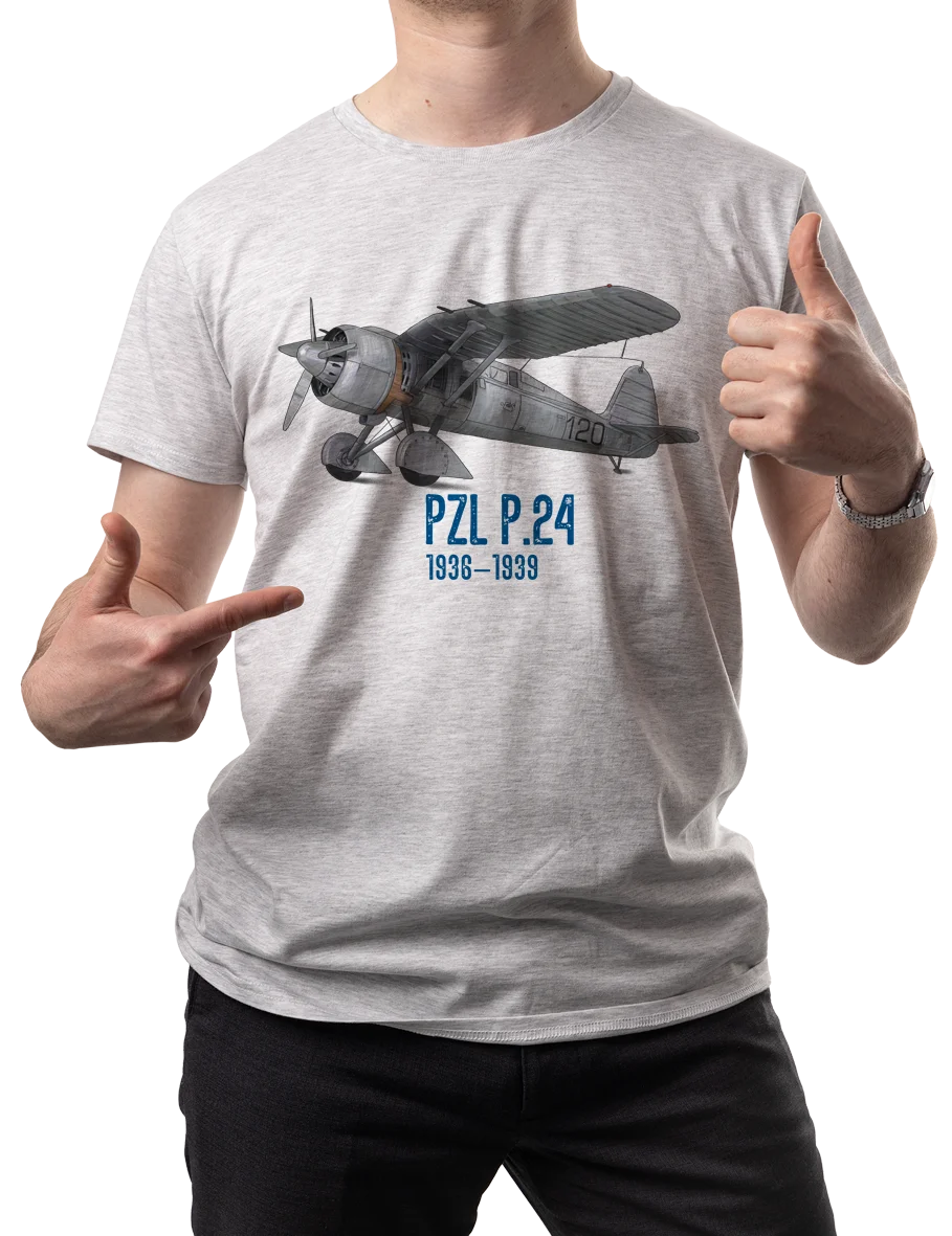 Vintage Polish PZL P.24 Fighter Aircraft T-Shirt New 100% Cotton O-Neck Summer Short Sleeve Casual Mens T-shirt Size S-3XL