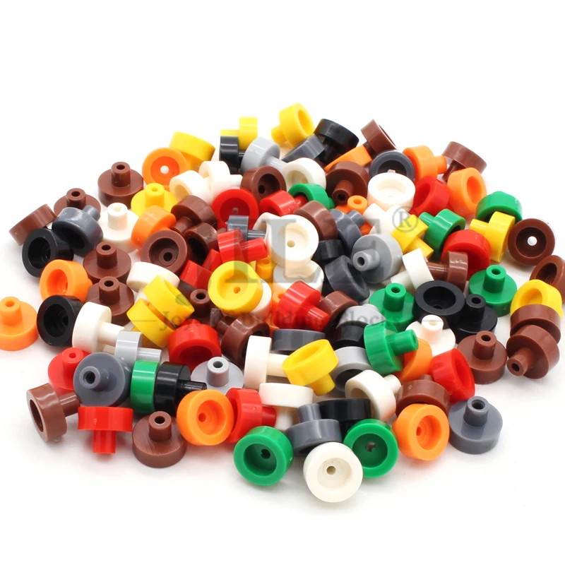 50 Stück MOC Bausteine 20482 Runde Fliesen 1x1 mit Stange und Kleinem Loch Kompatible Bauklötze Pädagogisches Kreatives DIY-Spielzeug – Detail 4