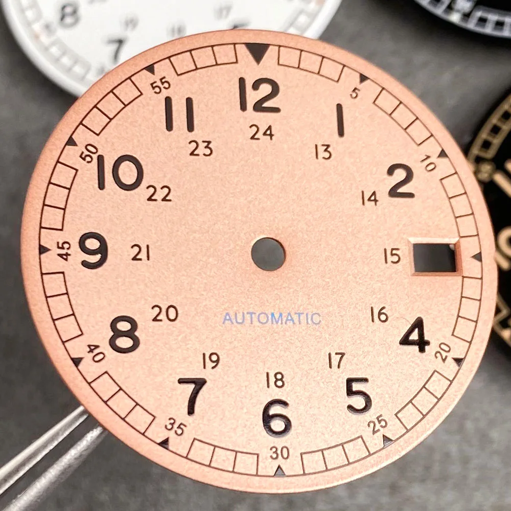 29 مللي متر NH35 الطيار ساعة الطلب وزارة الدفاع اكسسوارات ل NH36 NH38 NH70 NH71 NH72 4R35 4R36 ل التلقائي ساعة رجالية نافذة التاريخ #5