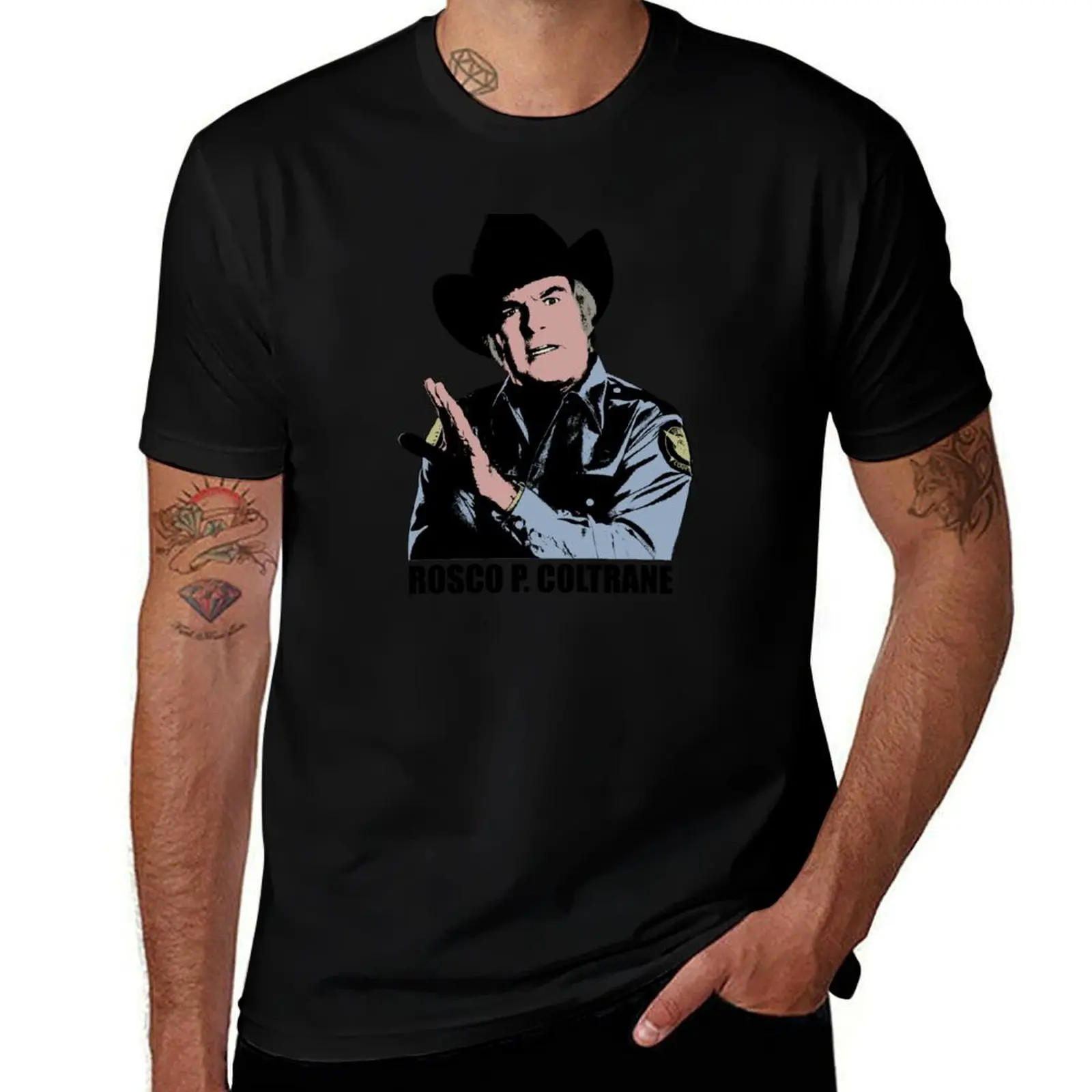 

The Dukes Of Hazzard Rosco P. Coltrane Color T-shirt T-Shirt cotton tshirt 100% essential t shirt T-Shirt