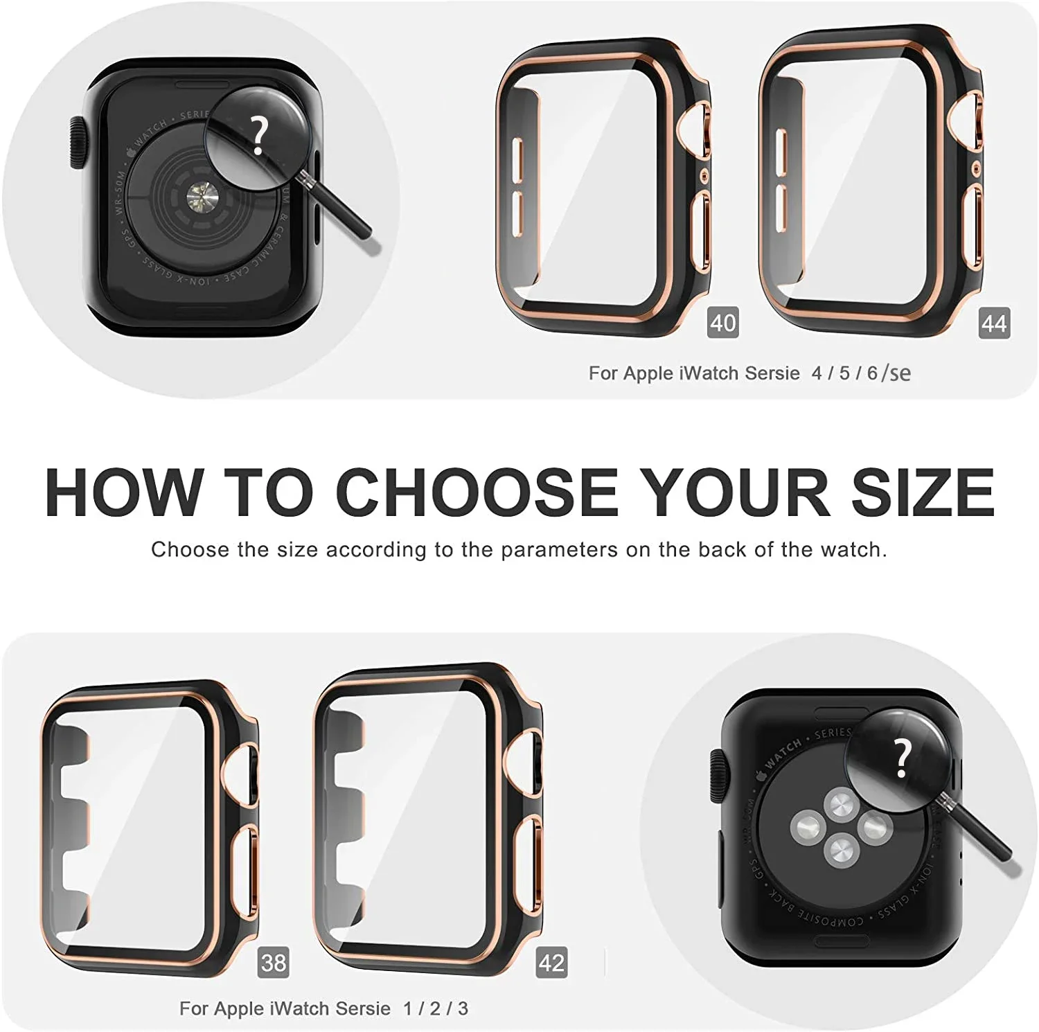 Funda milanesa + Correa para Apple Watch, Correa de protección para Iwatch Series 9, 8, 7, 6, SE, 5, 4, 3, 41mm, 40mm, 44mm, 42mm, 38mm, 45mm