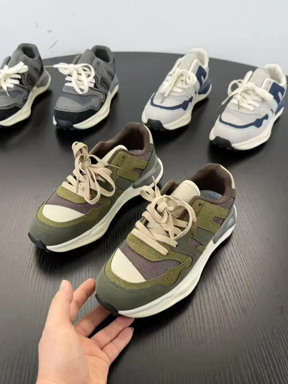Outdoor Retro Men's Fall Versatile Agan Shoes Durable Breathable Comfortable Fashionable Sports Casual round Toe EVA Shoe