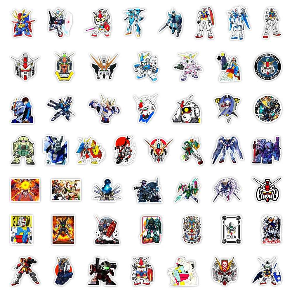 10/30/50PCS Anime GUNDAM Graffiti Stickers DIY Skateboard Laptop Helmet Phone Luggage Car Decal Funny Sticker Decals for Kids