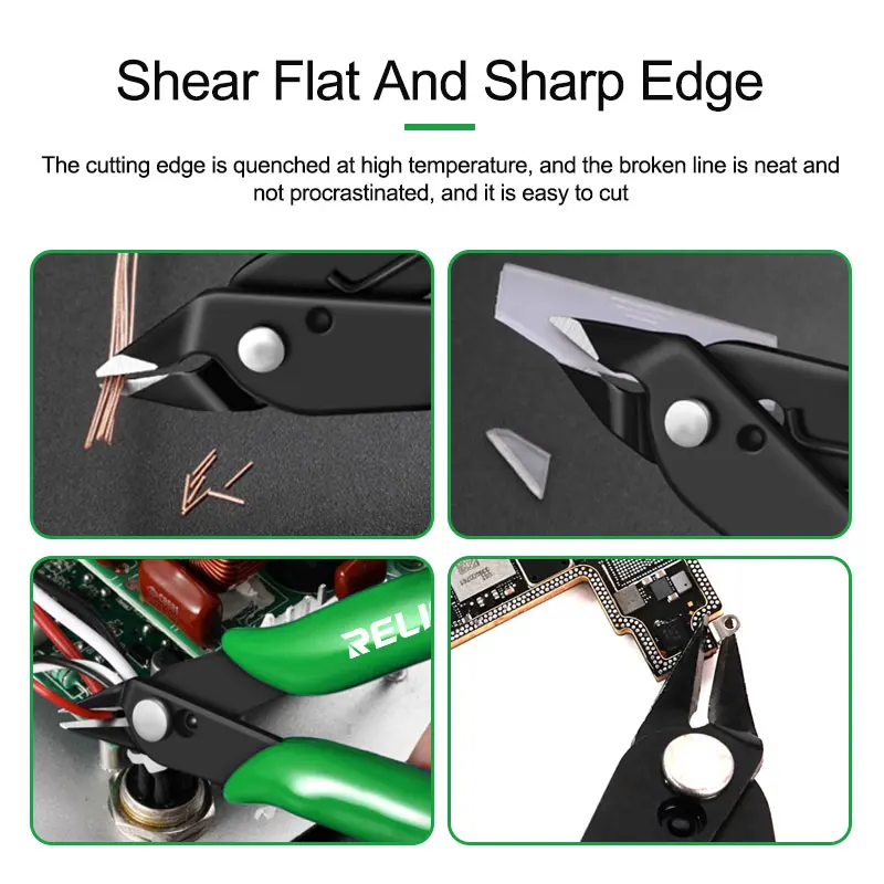 RELIFE RL-113 ortable Diagonal Cutting Pliers Sharp Jaws for Cell Phone Repair Cutting Wire and Cable Repair Tools
