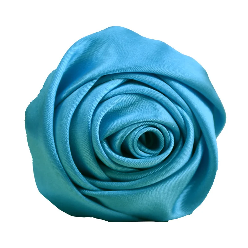5 Teile/beutel 5,5 Farbige Tuch Band Rose Blume Seide Stoff Blume Handgemachte DIY Hochzeit Bouquet Blume Hut Haar Tuch Zubehör – Detail 16