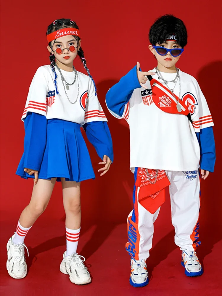 Kinder Cheerleader Uniform Jazz Dance Performance Dancewear Kinder Hip Hop Tanzen Kleidung Street Dance Bühne Kostüm YS2651