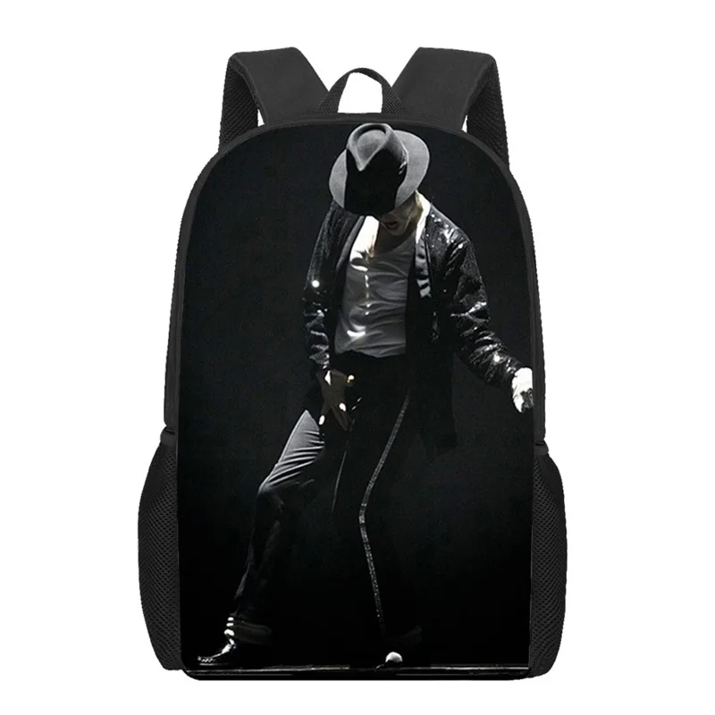 Mochila con estampado de superestrella Michael Jackson, mochilas escolares para niños y niñas, mochila para ordenador portátil para adolescentes, mochila de viaje informal para hombres y mujeres