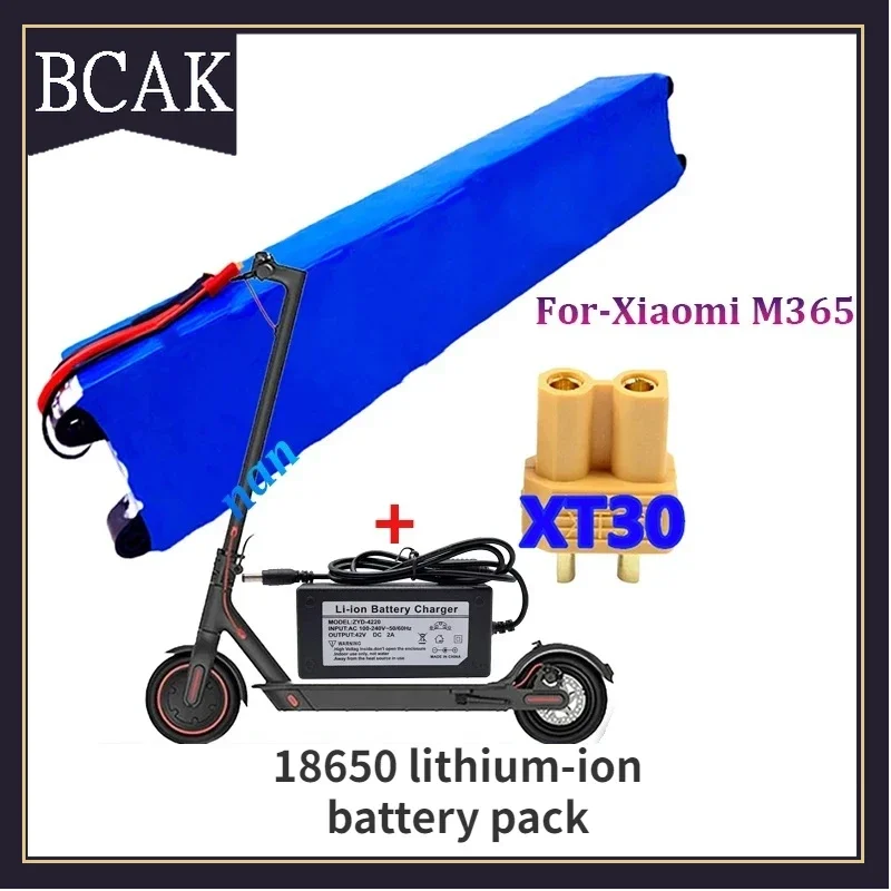 BCAK Style Original 36V 36Ah Battery Pack for Xiaomi Mijia M365 36V 36000mAh Batteries Electric Scooter W/ BMS Board High Power